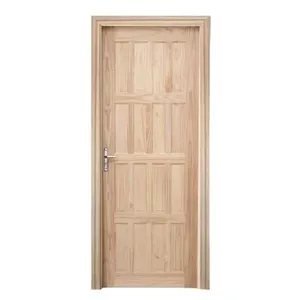 Porta Externa Pinus Esquerda 80cm 12x3cm - Kit Completo