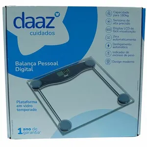 Balança Pessoal Digital Daaz Vidro Até 180Kg