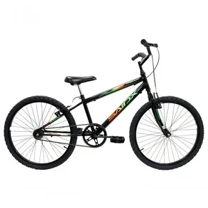 Bicicleta Aro 24 Saidx Premium Infantil Unissex Mono Sem Marcha Preto Verde Laranja