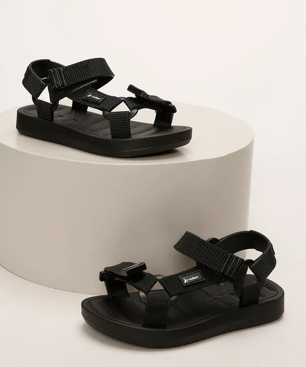 Papete Infantil Rider Free com Tiras e Velcro Preta 20-21
