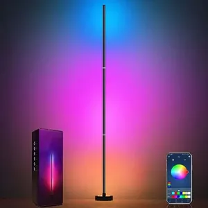 Luminária De Chão Mainstays LED RGB Preto W-BI