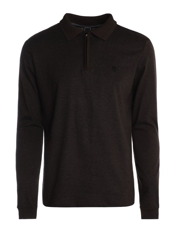 Polo Manga Longa Masculina MARROM GG