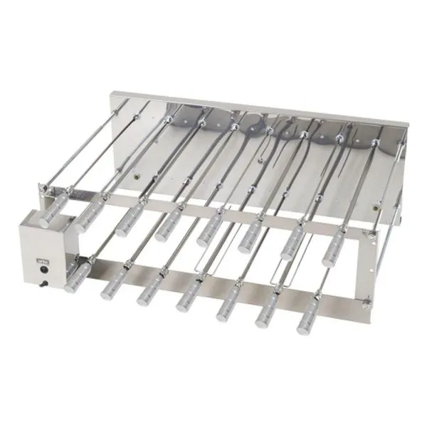 Churrasqueira Giratória Rotativa Aço Inox Crid 15 Espetos Bivolt