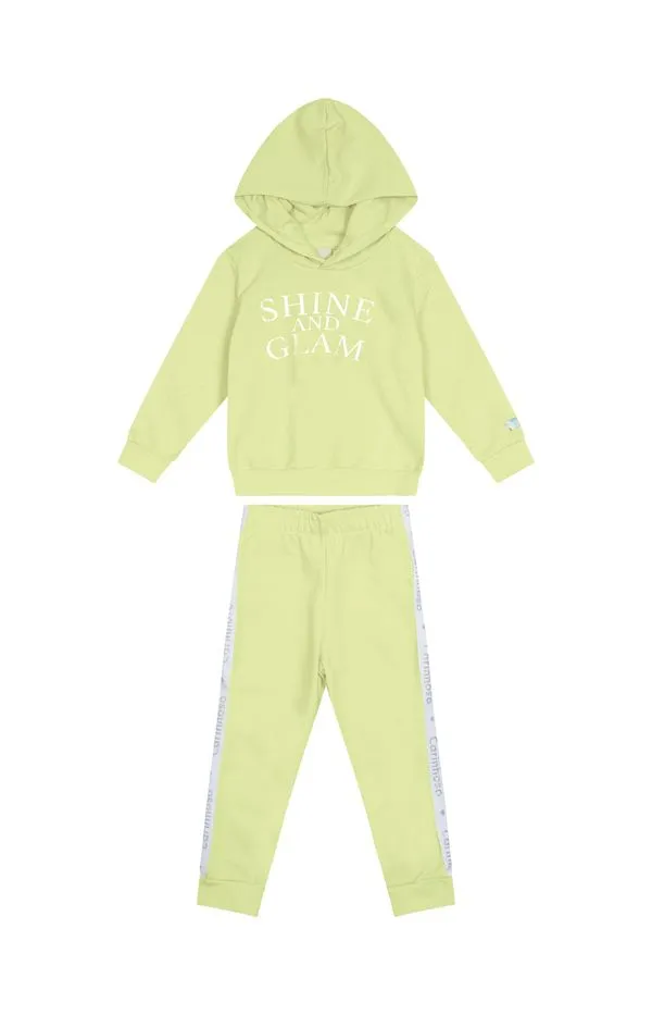Conjunto Menina Shine And Glam Em Moletom Flanelado - Carinhoso Verde - 8