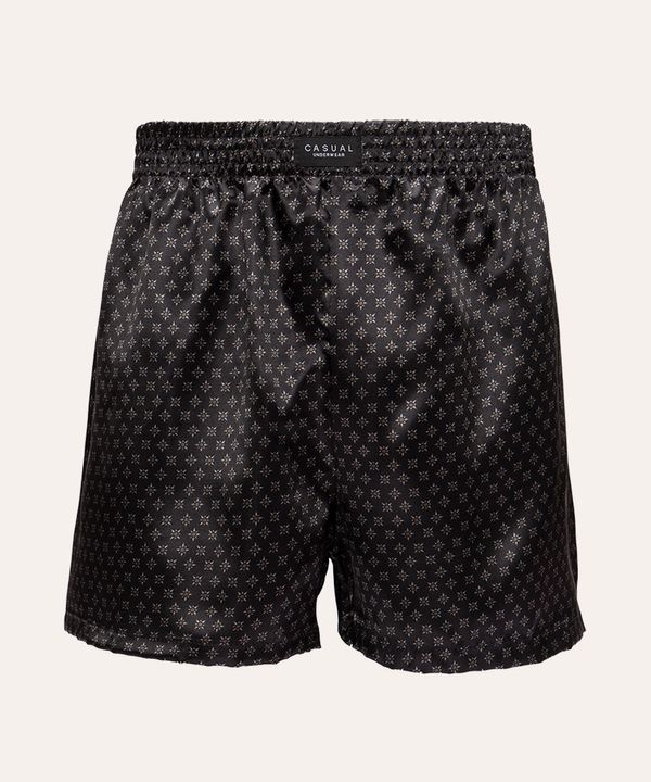 cueca samba canção acetinada geométrica preta M