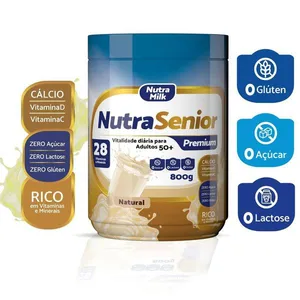 Nutra Senior Premium 50+ - Alimentar Rico Em Vitaminas E Minerais - Lactose Sabor Natural 800g