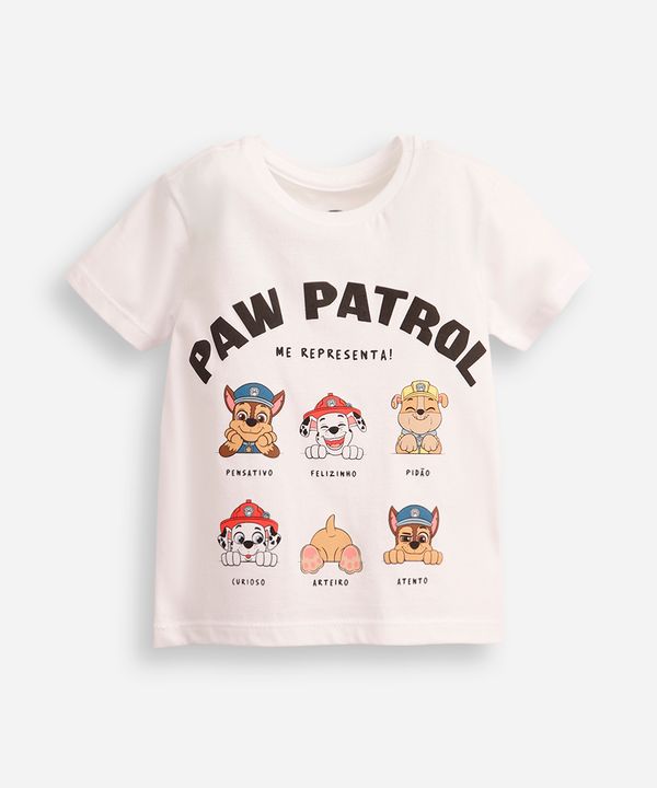 camiseta de algodão infantil moods patrulha canina off white 5