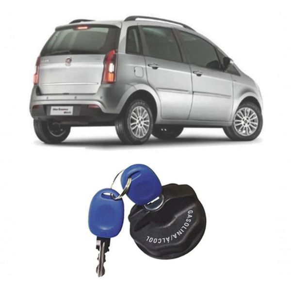 Tampa de Combustível para Bocal do Tanque F103 Compatível com Fiat Palio, Siena, Uno, Idea e Linea com Chave Unick Tampa de Combustível para Bocal do Tanque F103 Compatível com Fiat Palio, Siena, Uno e Idea Unick