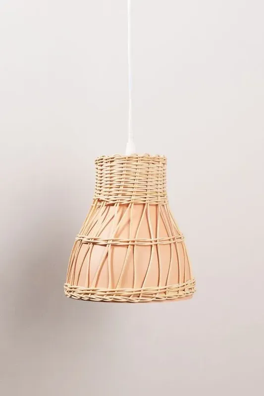 Luminaria Pendente Ceramica Rosa