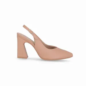 Slingback Silvana Salto Alto Nude 38