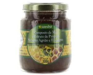 Composto De Mel E Extrato De Propolis Saedra Agriao e Eucalipto 300g