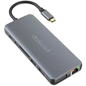 Hub USB-C 3.1 (14 em 1: 3x USB 3.0, 3x USB 2.0, 1 x USB-C, 1x HDMI 4K, 2x Leitor de Cartão, 1x Rede) DodoCool - DC74