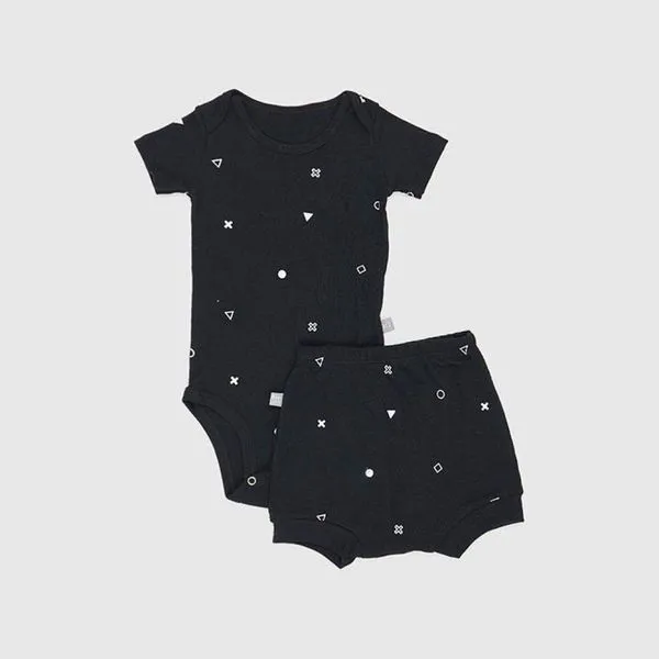 Conjunto Body e Shorts Preto Baby Gut P