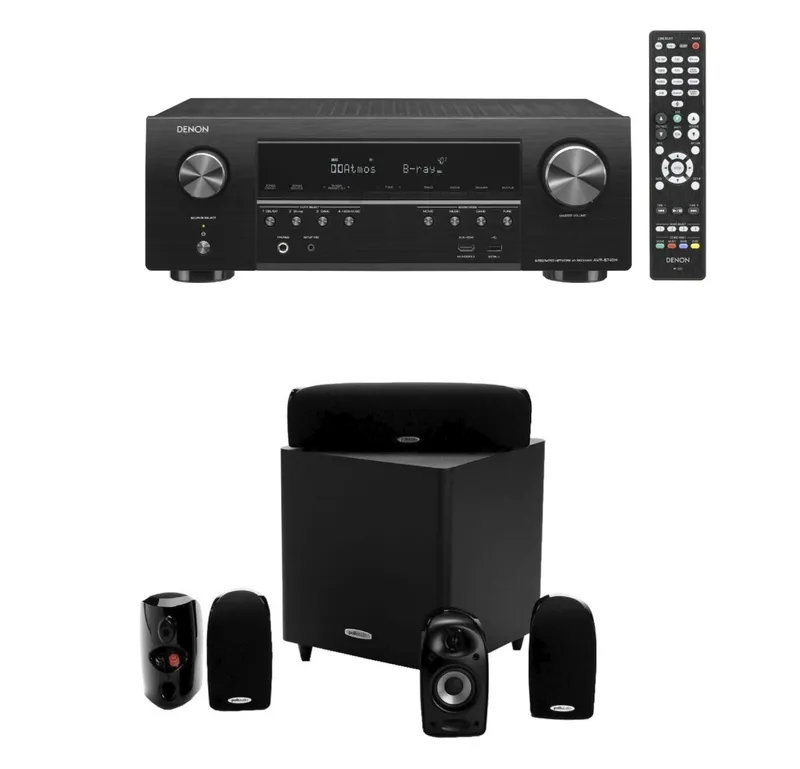 Home Theater Receiver - D e n o n - AVR-S540BT + P o l k - TL1600 5.1 ( 120v )