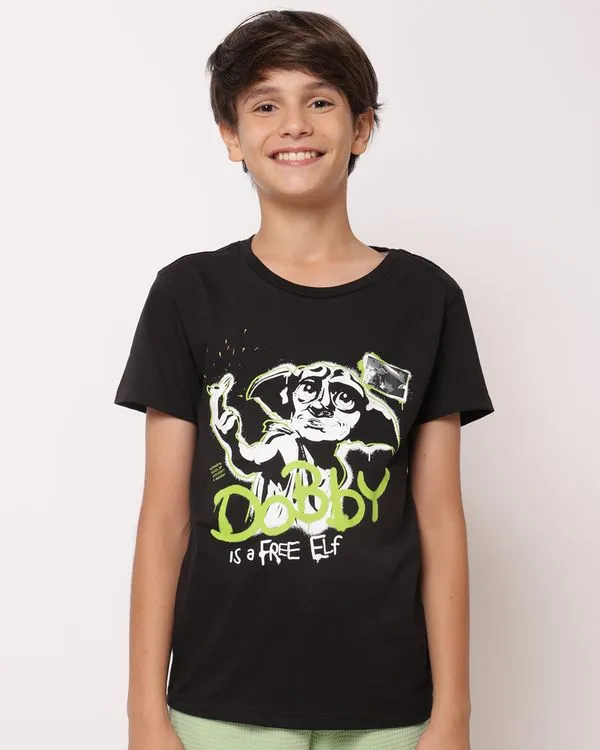 Camiseta Juvenil Warner Harry Potter Dobby Preto 12