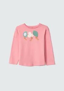 Blusa Infantil Menina Toddler Com Aplique - Rosa 003