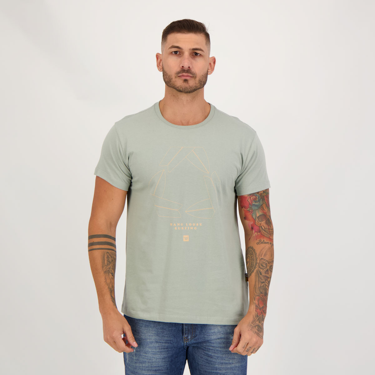 Camiseta Hang Loose Gliffo Verde Claro