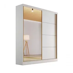 Guarda-roupa Espelho 1,80m mdf - Veneza-branco Bianchi
