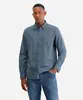 camisa comfort masculina de sarja azul M