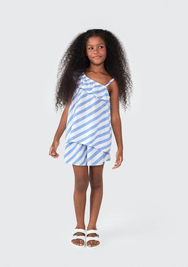 Conjunto Curto Infantil Menina - Azul 008