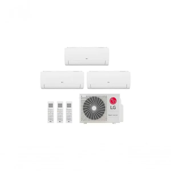 Ar Condicionado Multi Split Inverter LG Wi-Fi Integrado 39000 BTUS Quente-Frio 220V AMNW09GSAA1 Ar condicionado Multi Split Inverter 3 ambientes (Hiwall 1X 9.000BTUS, 2X12.000BTUS) Quente/Frio WiFi integrado 220V