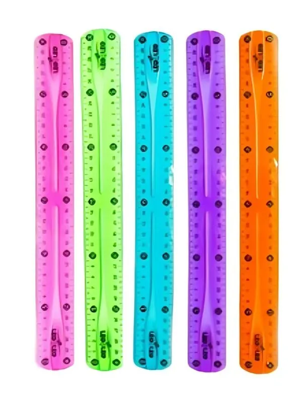 Régua 30cm Flexível Diversas Cores