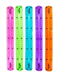 Régua 30cm Flexível Diversas Cores