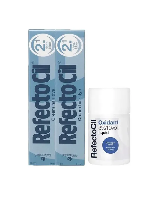 Kit Refectocil 2 Tinta + 1 Oxidante N° 2.1 Azul Profundo