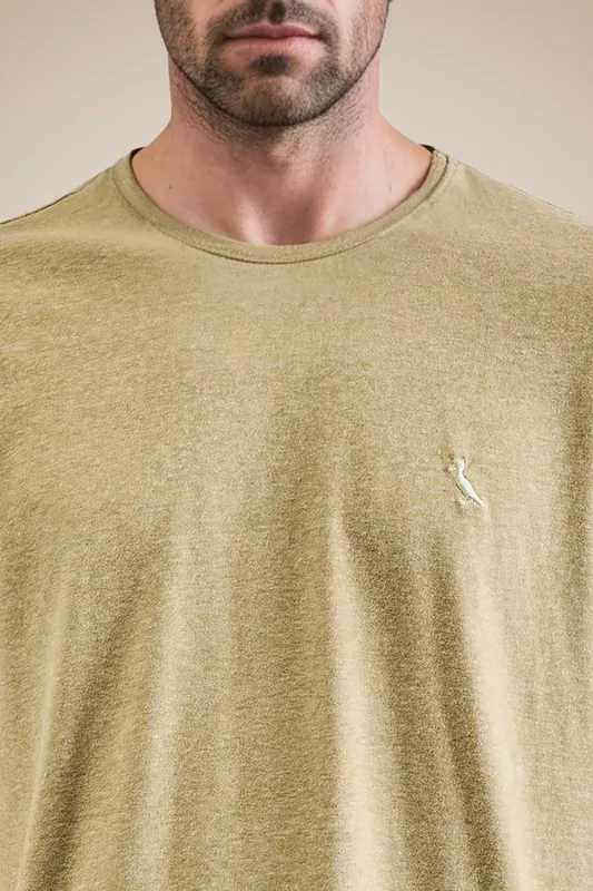 Camiseta Regular Mescla Touch Verde Pistache - P