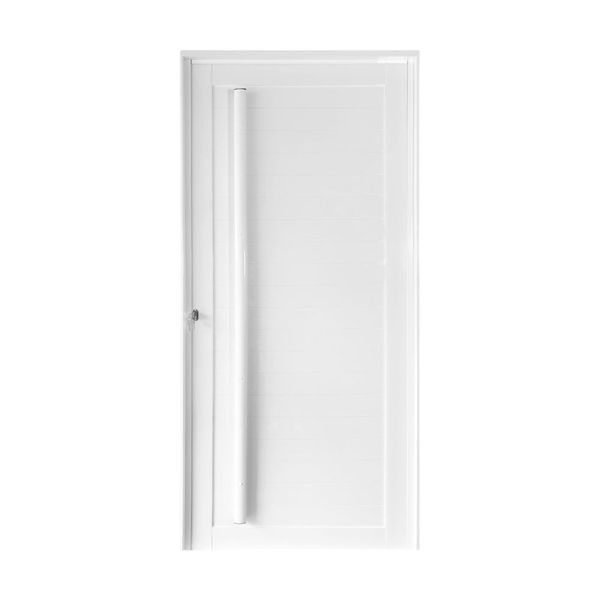 Porta Lambril Alumínio Branco com Puxador 210x100cm Metalflex Porta Lambril Alumínio Branco com Puxador Direito 210x100cm