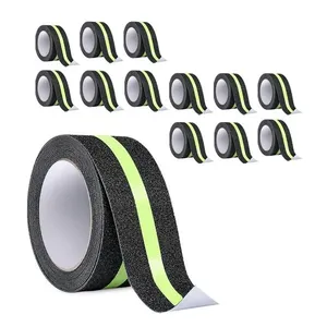Kit 12 Fitas Antiderrapantes SU-NOSA1 Adesiva Refletiva 5M Preta para Degrau e Rampa AB Mídia Kit 12 Fitas Antiderrapantes SU-NOSA1 Adesiva Refletiva 5M Preta AB Mídia