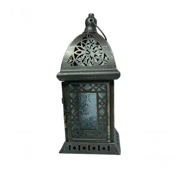 Lanterna Decorativa De Metal 22 Cm - Hl1006