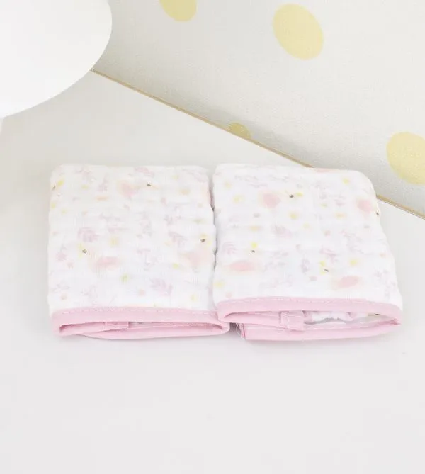 Kit Pano de Boca com Prendedor de Chupeta 2 Unidades - 5413 Rosa