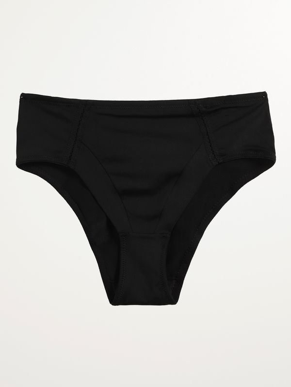 Calcinha Microfibra Ponto Crochê Feminino PRETO G
