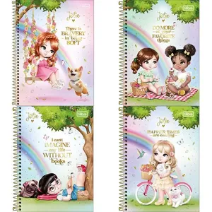 Caderno 1/4 Espiral Capa Dura Jolie Sortido 80 Folhas 291935 - Tilibra
