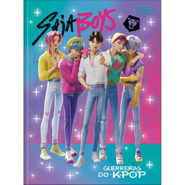Caderno Brochurão Guerreiras Do K-Pop 80 Folhas Capa Dura