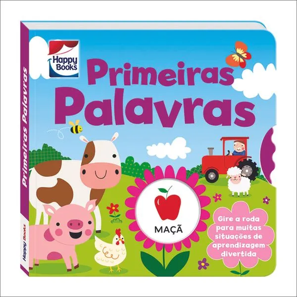Livro - Gire, Combine e Aprenda - Primeiras palavras - Happy Book