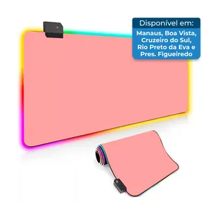 Tapete Mouse Gamer Rosa RGB JMIYAV A-BI