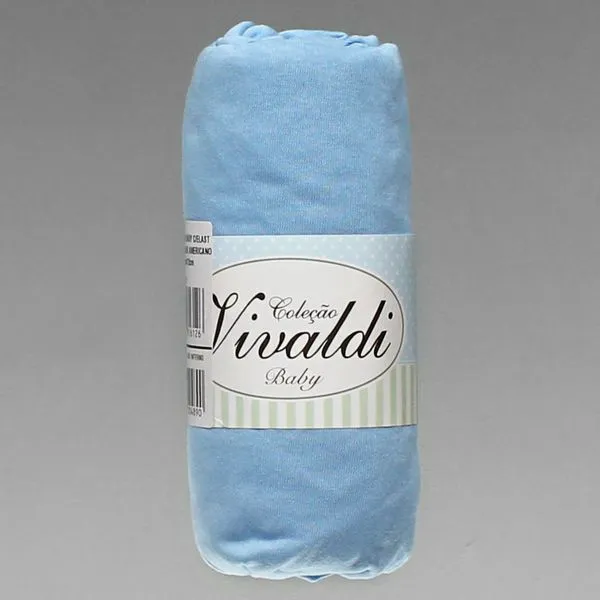 Lençol para Berço Americano Liso - 66020001 Azul