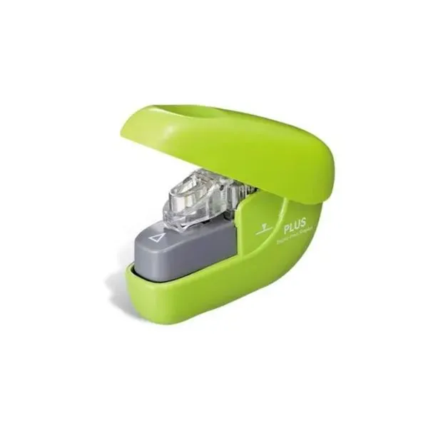 Grampeador Pentel sem Grampo 6 Folhas por Vez Plus para Escritório e Uso Escolar Compacto Verde Limão Grampeador Pentel sem Grampo 6 Folhas por Vez Plus para Organização de Documentos Verde Limão