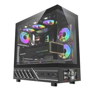 Gabinete Gamer Darkflash DS950V ATX Lateral de Vidro Tela IPS ARGB Preto