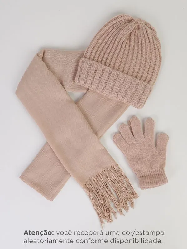 Kit Gorro, Luva e Cachecol SORTIDO