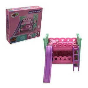 Berço De Brinquedo Com Escorregador Rosa - O Melhor E Mais Divertido Berço Para Bebês