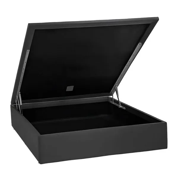 Base Baú Physical Camurça Cinza Casal 138x188x39cm - 1051612180 - ORTOBOM