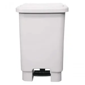 Lixeira 100L Retangular C/ Pedal Branca Lar Plasticos 261