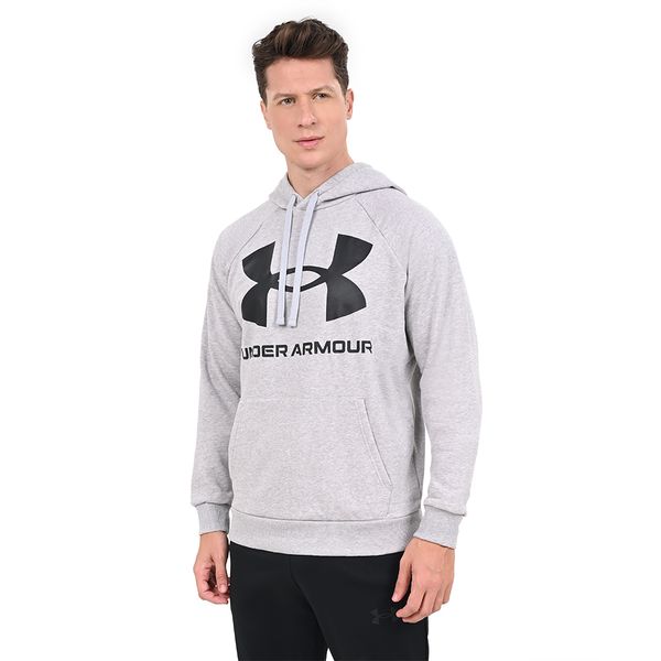 Moletom de Treino Masculino Under Armour Rival Fleece Big Logo HD M Cinza