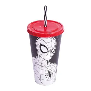 Copo Refri Homem Aranha Plástico Preto 700ml 14464 - Plasútil