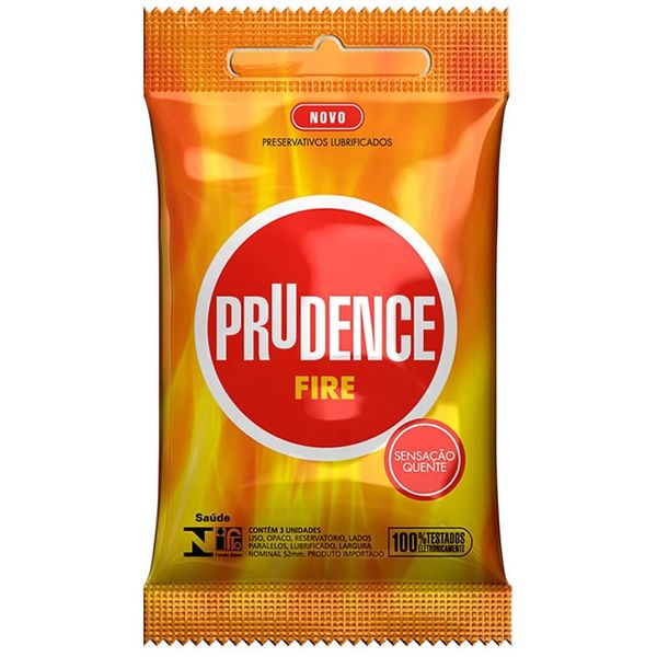 Preservativo Prudence Fire com 3 unidades