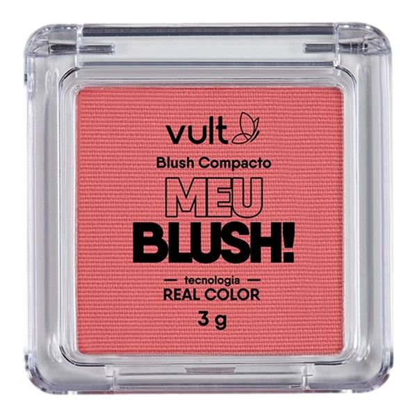 Blush em Pó Compacto Vult Meu Blush! Rosa Matte 3g