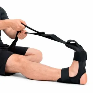Faixa de Alongamento com Alças Faixa Fita 135cm Fisio 7 Ajustes para Yoga Pilates Preto Yeet Faixa de Alongamento com Alças Fita 135cm Fisio 7 Ajustes Preto Yeet